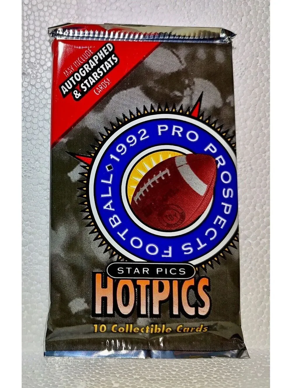 1992 Pro Prospects Football Trading Card Pack - Factory Sealed, New - 10 Cards